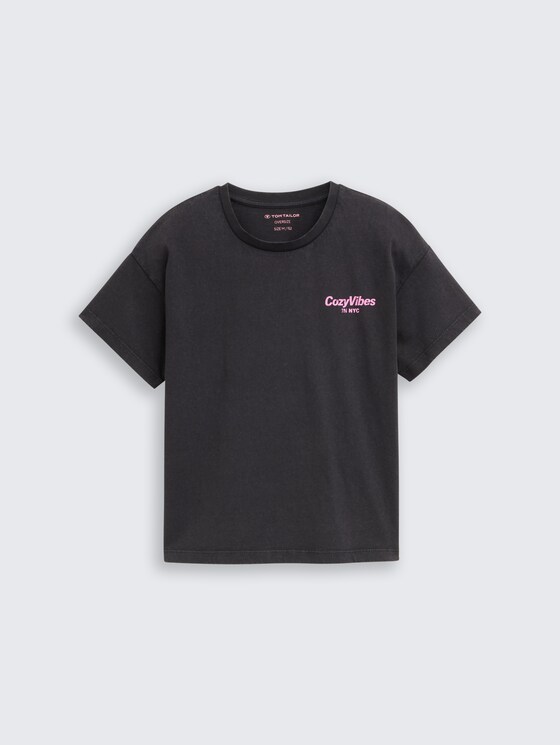 Oversize T-Shirt mit Rückenprint von Teen Girls, heavy black