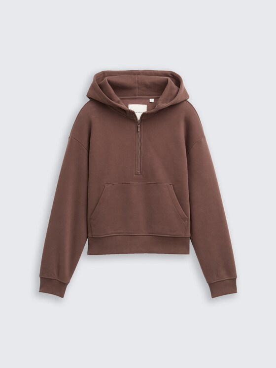 Hoodiesweatshirt met ritssluiting door Teen Girls, soft chocolate brown