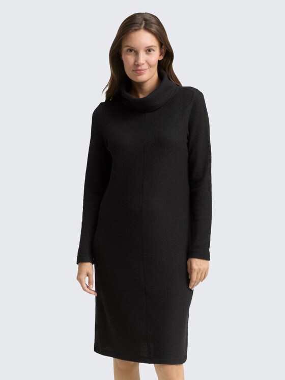 Cosy Kleid mit Waffelstruktur von Women, deep black
