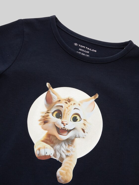 Produktbild von Langarmshirt Mit Print TOM TAILOR Mädchen - Baumwolle Regular Fit