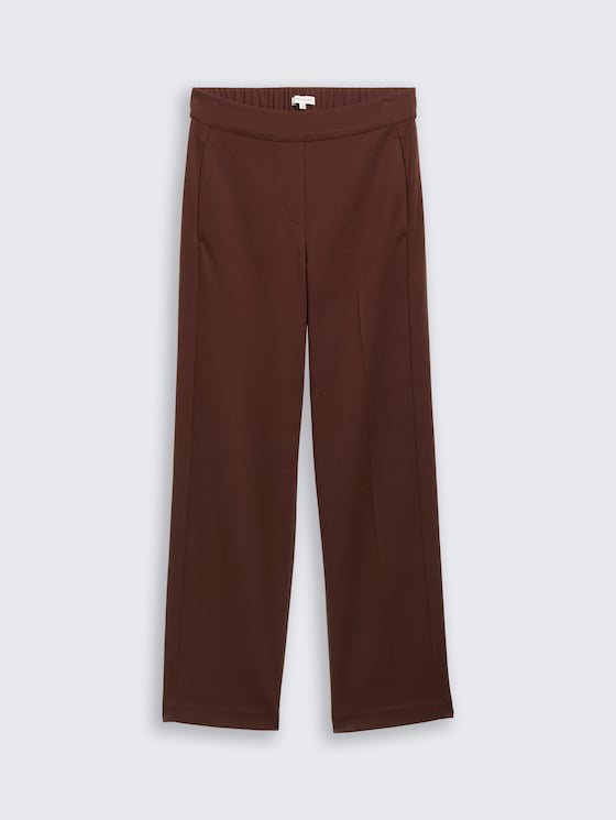 TTMIA STRAIGHT trousers in brown by Tom Tailor