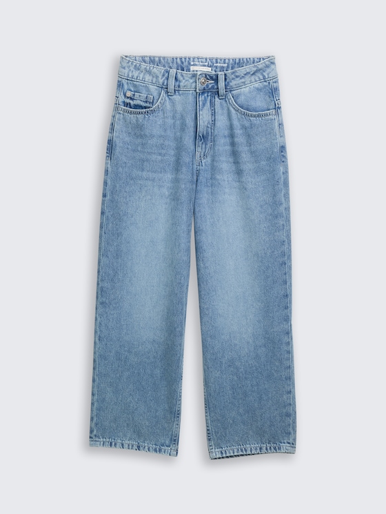 Super baggy jeans door Teen Boys, Used Mid Stone Blue Denim