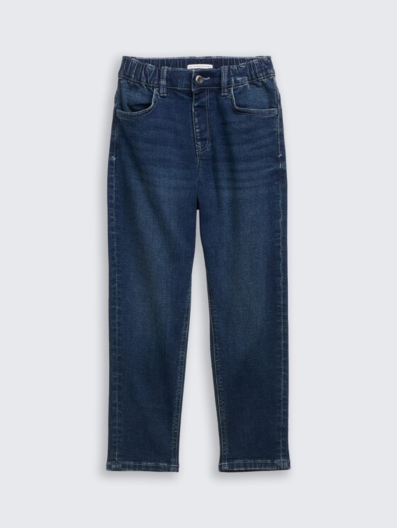 Relaxed fit jeans met stretch door Mini Boys, Used Dark Stone Blue Denim