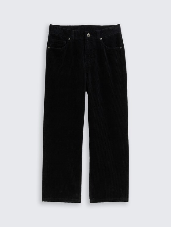 Pantalon baggy en velours côtelé par Teen Boys, heavy black