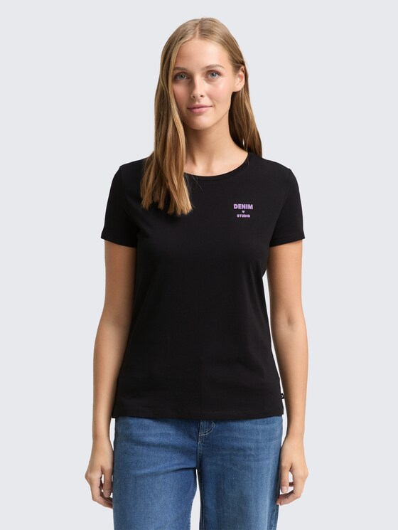 T-shirt met print door Denim Female, deep black