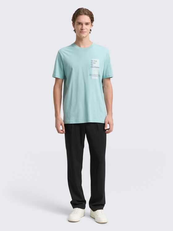 T-Shirt mit Print von Denim Male, dusty horizon mint