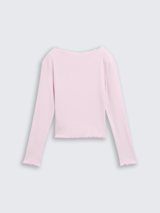 TOM TAILOR Mädchen RIPP Langarmshirt Mit Stehkragen - Bequem & Lässig