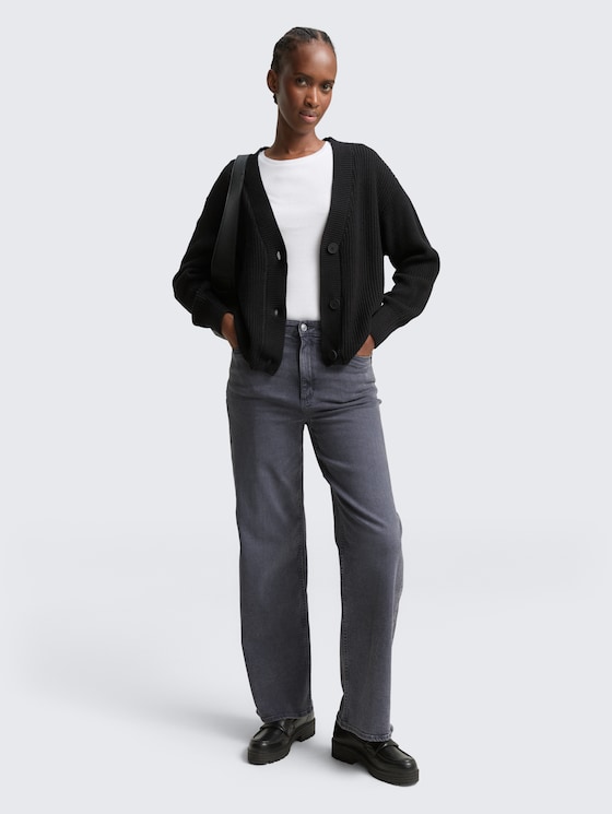 Jean TTLINOU WIDE par Denim Female, used mid stone grey denim