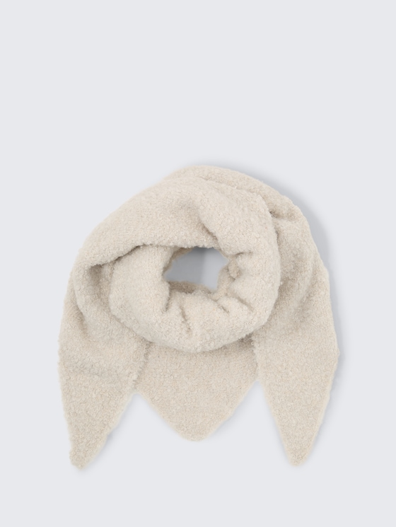 Bouclé Dreieck Schal von Women, sand stone beige melange