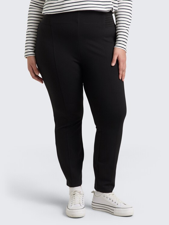 Plus Size - Treggings Hose mit elastischem Bund von Women Plus Size, deep black