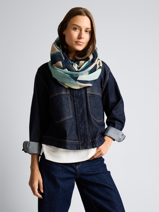 Loop-Schal mit Muster von Women, abstract stripe print