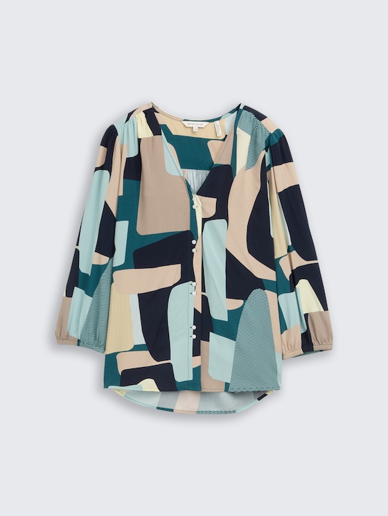 Bluse aus Viskose von Women, abstract stripe print