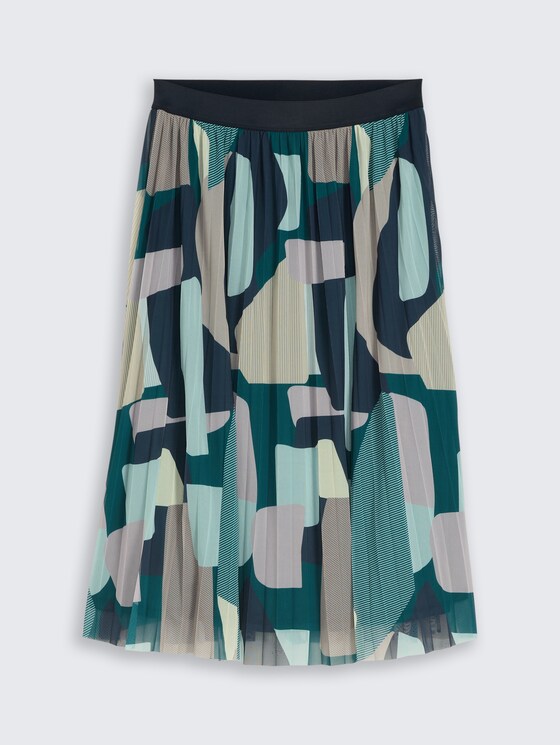 Midi-Meshrock mit Muster von Women, abstract stripe print