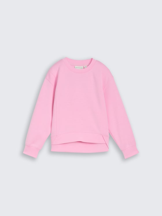 Cropped scuba sweatshirt door Mini Girls, lovely pink