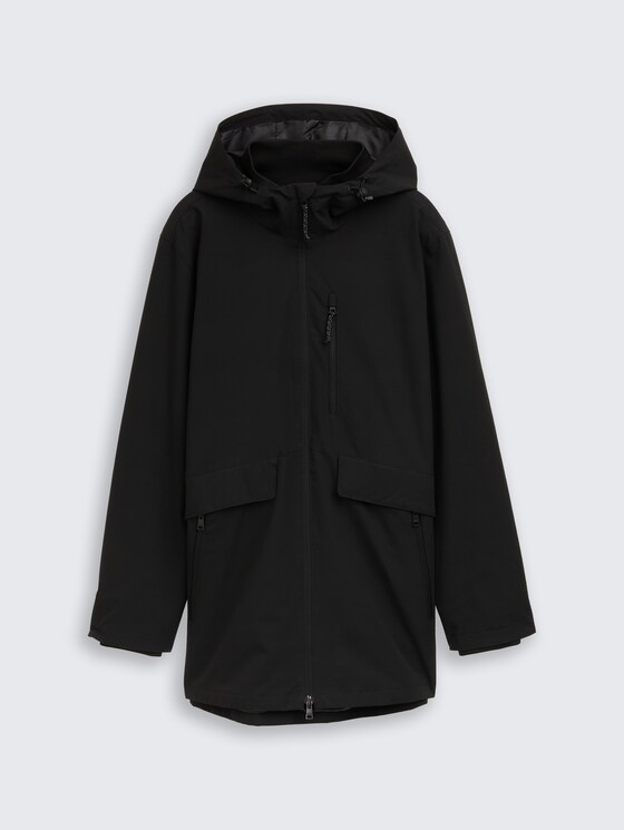 Relaxed Fit Ultralight Funktionsjacke aus wasserabweisendem Material von Denim Male, Black