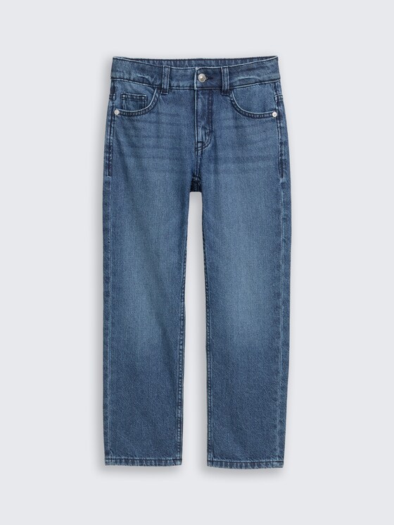 Straight Jeans von Teen Boys, Used Mid Stone Blue Denim