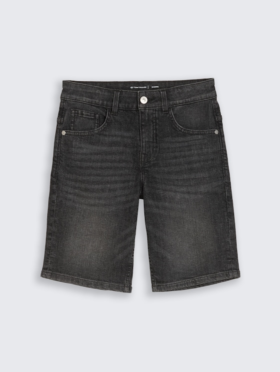 JIM BERMUDA jeansshort met stretch door Teen Boys, used dark stone grey denim