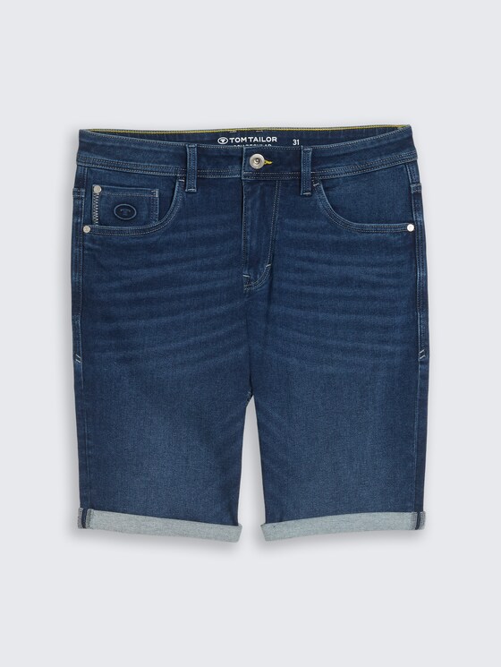 TTJOSH REGULAR SLIM jeansshort met superstretch door Men, Used Mid Stone Blue Denim