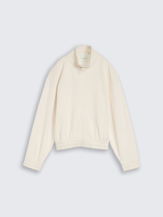 Sweatjack met opstaande kraag door Teen Girls, Gardenia White