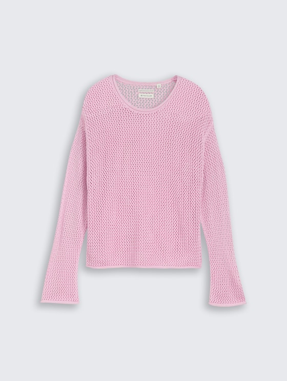Cropped gebreide trui door Teen Girls, cold pink