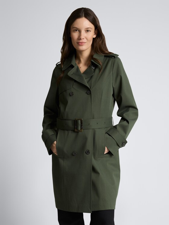 Trenchcoat van waterafstotend materiaal door Women, Dark Ivy Green