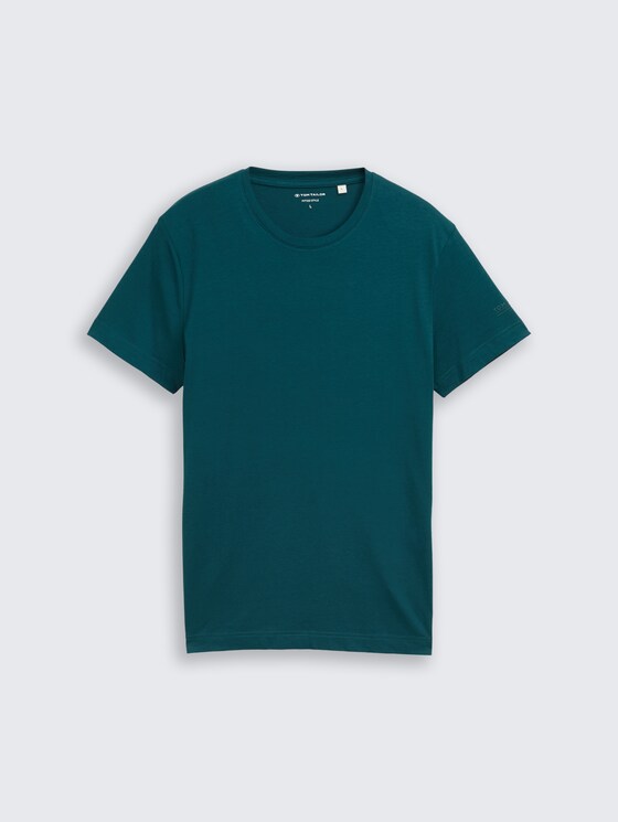 Basic getailleerd T-shirt door Men, Deep Meadow Green