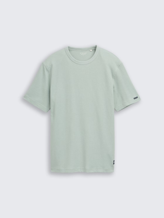 T-Shirt mit Waffelstruktur von Men, soft greyish green