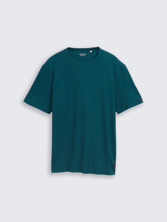 T-Shirt mit Waffelstruktur von Men, Deep Meadow Green