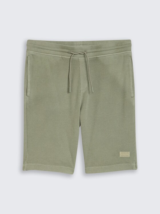 Short à texture gaufrée par Men, Greyish Shadow Olive