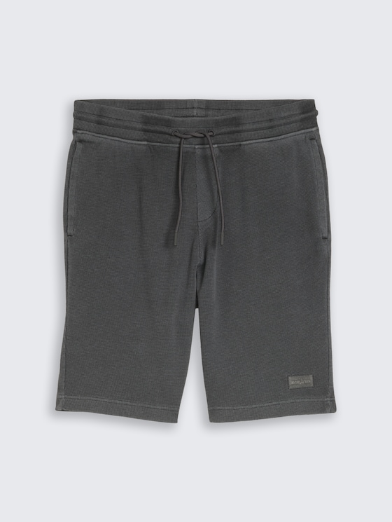 Short à texture gaufrée par Men, Tarmac Grey