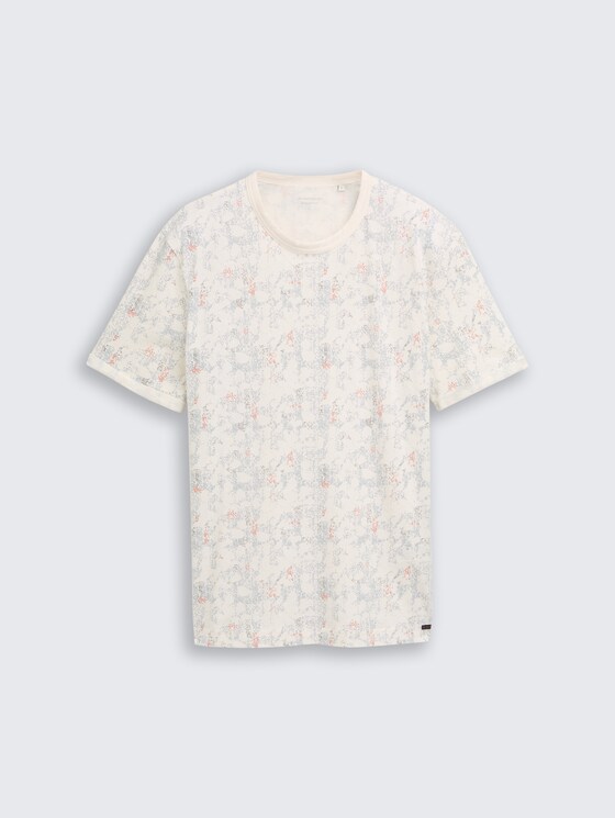 T-shirt with pattern by Men, offwhite structure design