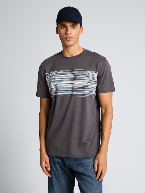 T-shirt avec imprimé par Men, Tarmac Grey