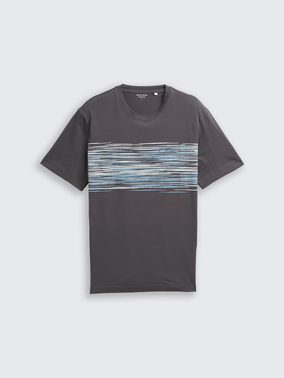 T-shirt with print by Men, Tarmac Grey
