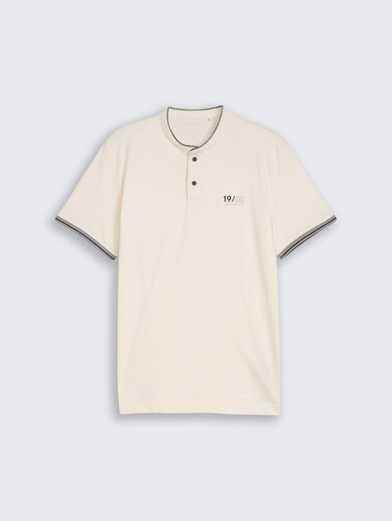 Poloshirt met opstaande kraag door Men, Gardenia White