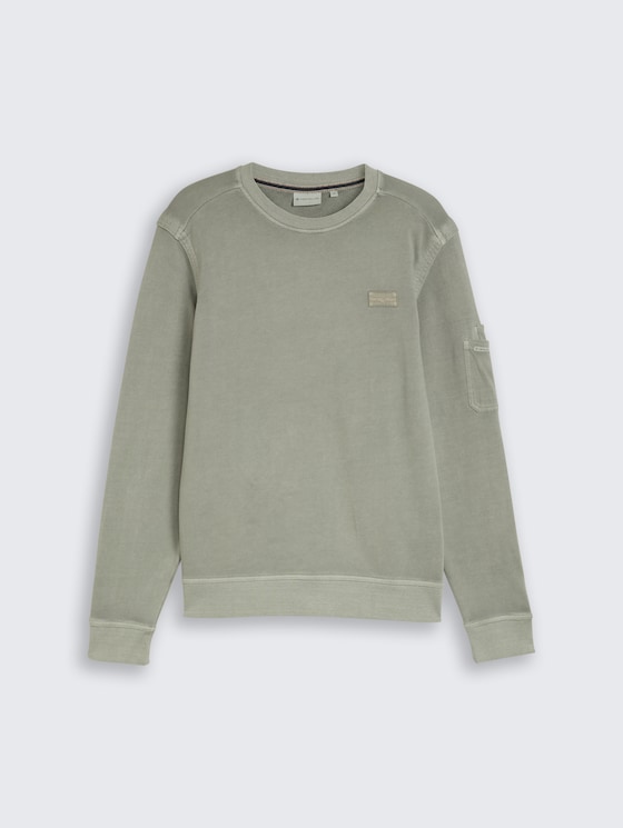 Sweatshirt with sleeve pocket by Men, Greyish Shadow Olive