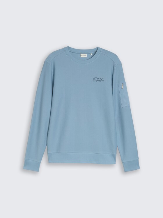 Sweat-shirt avec poche zippée par Men, mountain spring blue