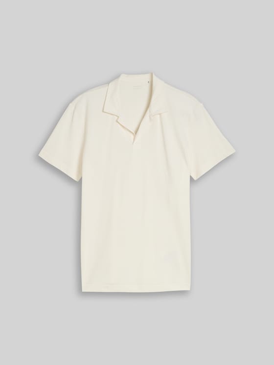 Resort polo shirt in piqué in brown by Tom Tailor