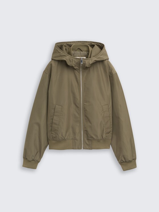 Blouson Jacke aus wasserabweisendem Material von Denim Female, light dusty olive green