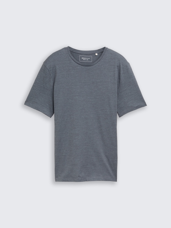 T-shirt in gemêleerde look door Denim Male, urban medium grey melange