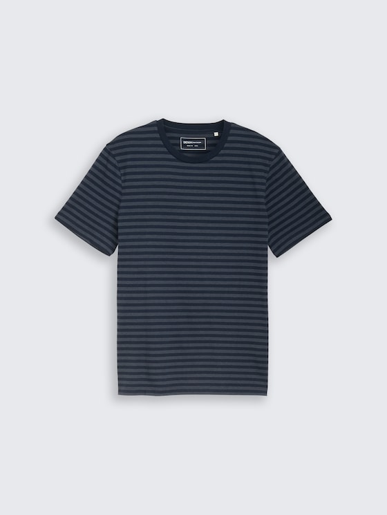 T-Shirt mit Streifenmuster von Denim Male, navy grey yd stripe
