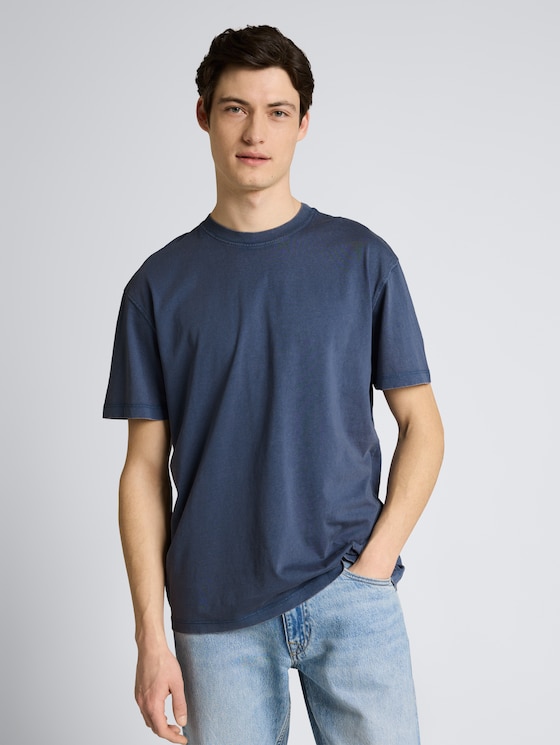T-shirt ample en coton par Denim Male, nighttime blue
