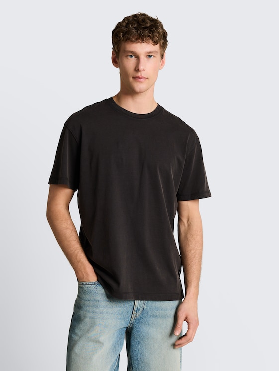 Relaxed Fit T-Shirt aus Baumwolle von Denim Male, Black