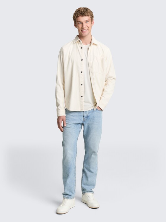 T-Shirt aus Baumwolle von Denim Male, greyish white