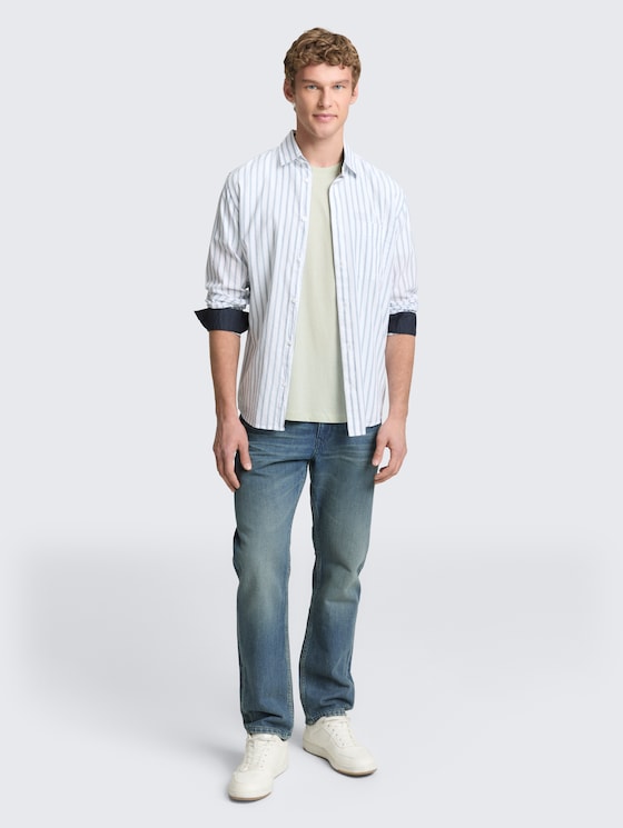 T-Shirt aus Baumwolle von Denim Male, frozen light mint