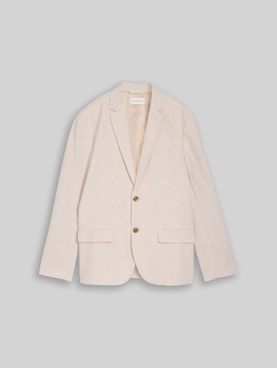 Jacket with linen content in beige by Tom Tailor