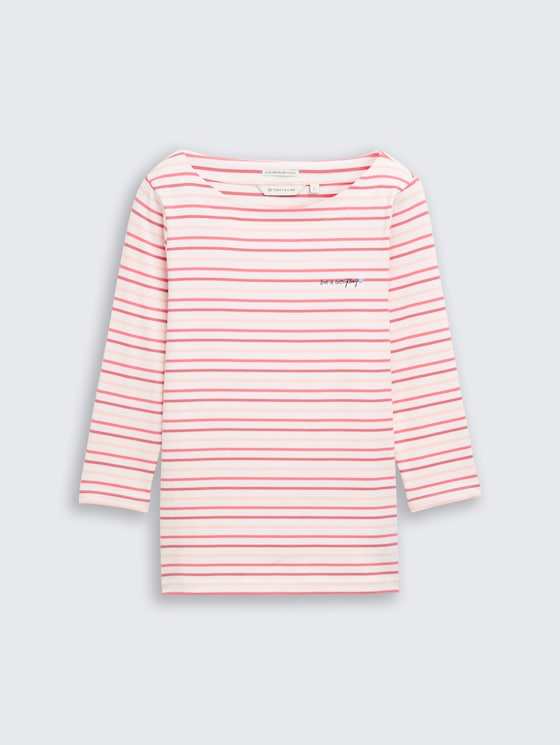Langarmshirt mit Streifenmuster von Women, red stripe