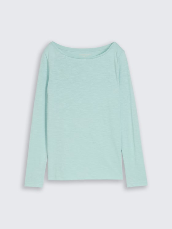Basic Langarmshirt aus Baumwolle von Women, blue haze
