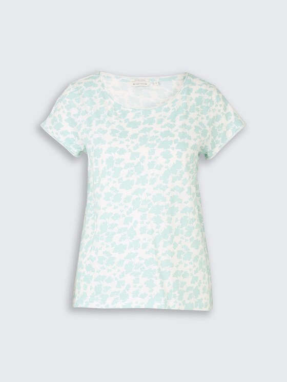 T-Shirt aus Baumwolle von Women, green ginkgo minimal