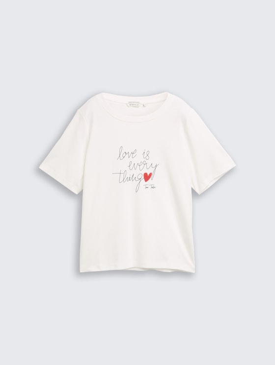 T-shirt van katoen door Women, Whisper White