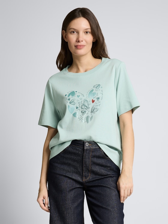 T-shirt van katoen door Women, blue haze